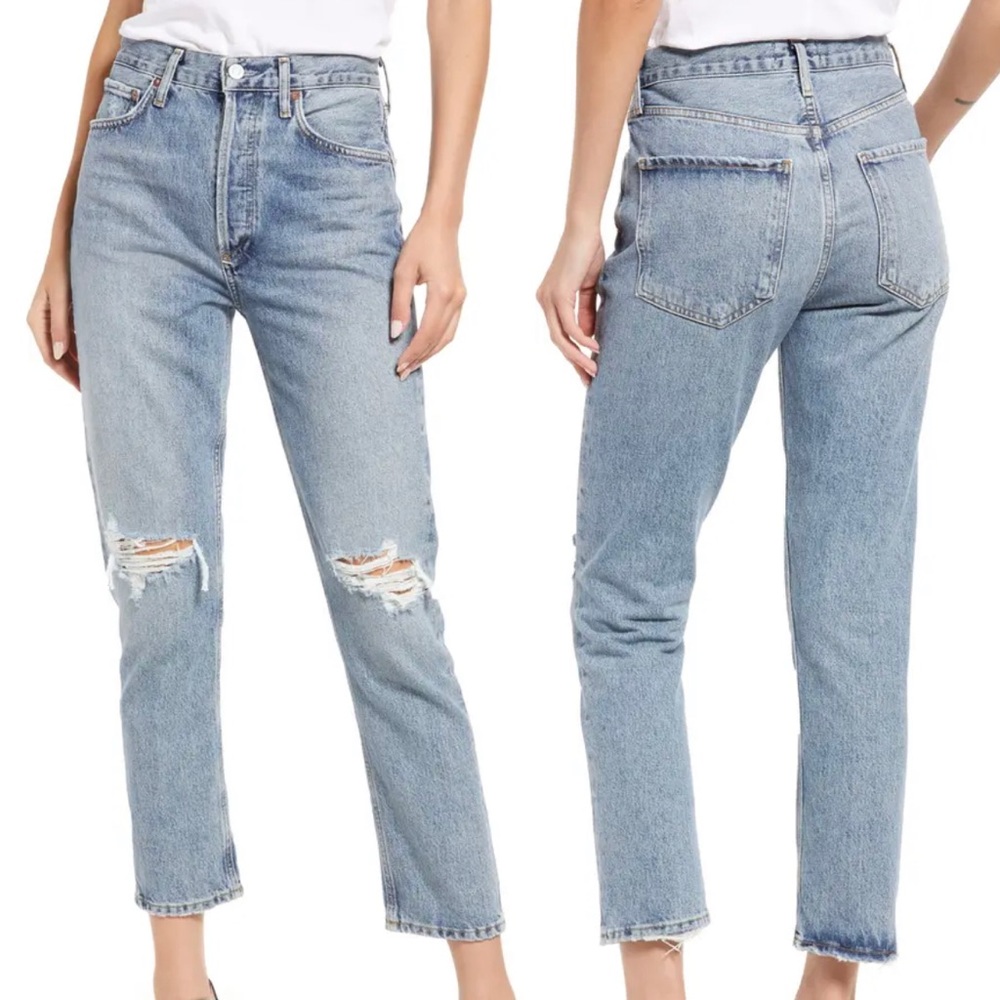 AGOLDE Distressed Straight Jean